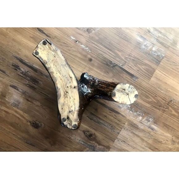 Vintage 1960’s Sculptural Burl Wood Live Edge Biomorphic Lacquered Plant Stand - Picture 10 of 12